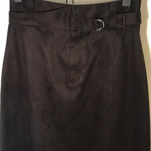 Elie Tahari Vegan Suede Skirt